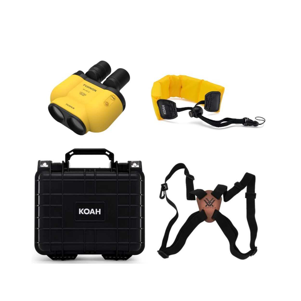 Fujifilm TS-X 1440 Techno Stabi Binoculars Bundle (Yellow)