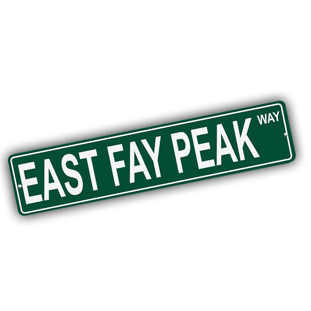 Washington Mountains Pick Your Mountain Compatible/Replacement for East Fay Peak United States Mountain Aluminum Metal Tin Street Sign Style Home Decor For Man Cave Poker Tavern Game Room