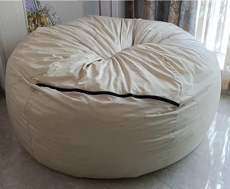 Bean Bag Inner Liner (No Filler), 6-7ft for Bean Bag Chair Couch Seat Lazy Sofa - High Capacity Replacement With Zipper (Size: D180H90CM)