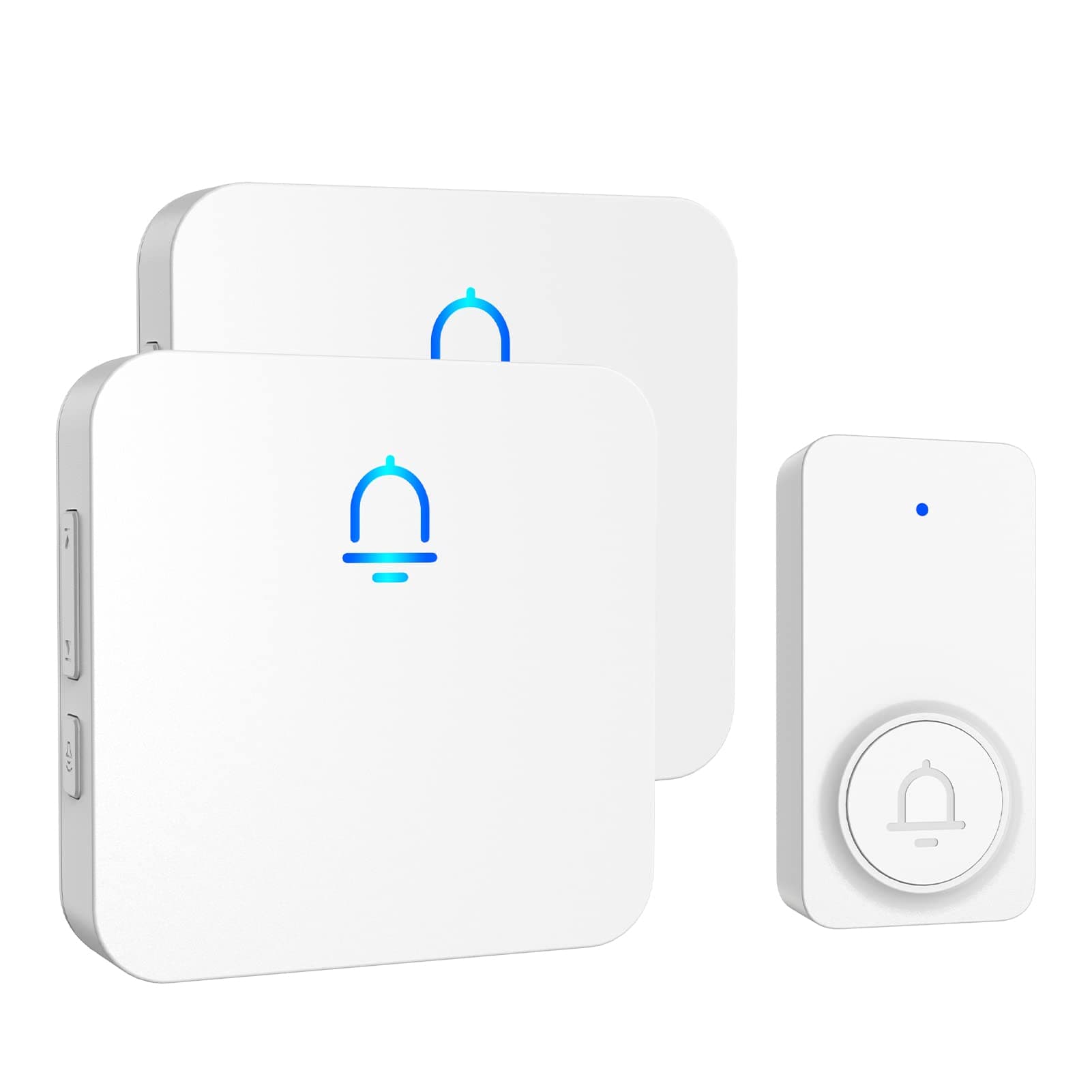 SECRUI Wireless Doorbell with 2 Receivers, Easy Installation, 1000ft, White