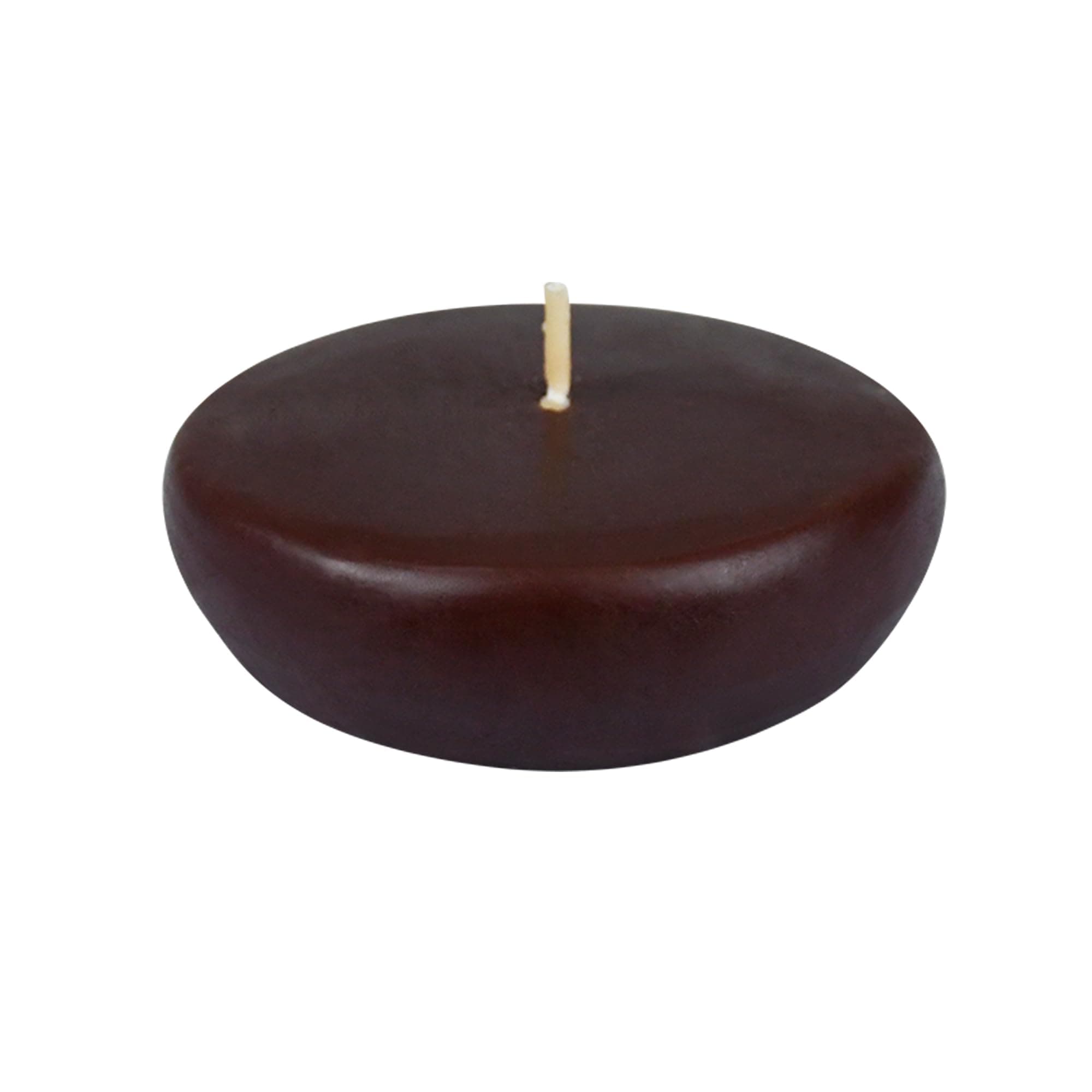 Zest Candle 24-Piece Floating Candles, 2.25-Inch, Brown