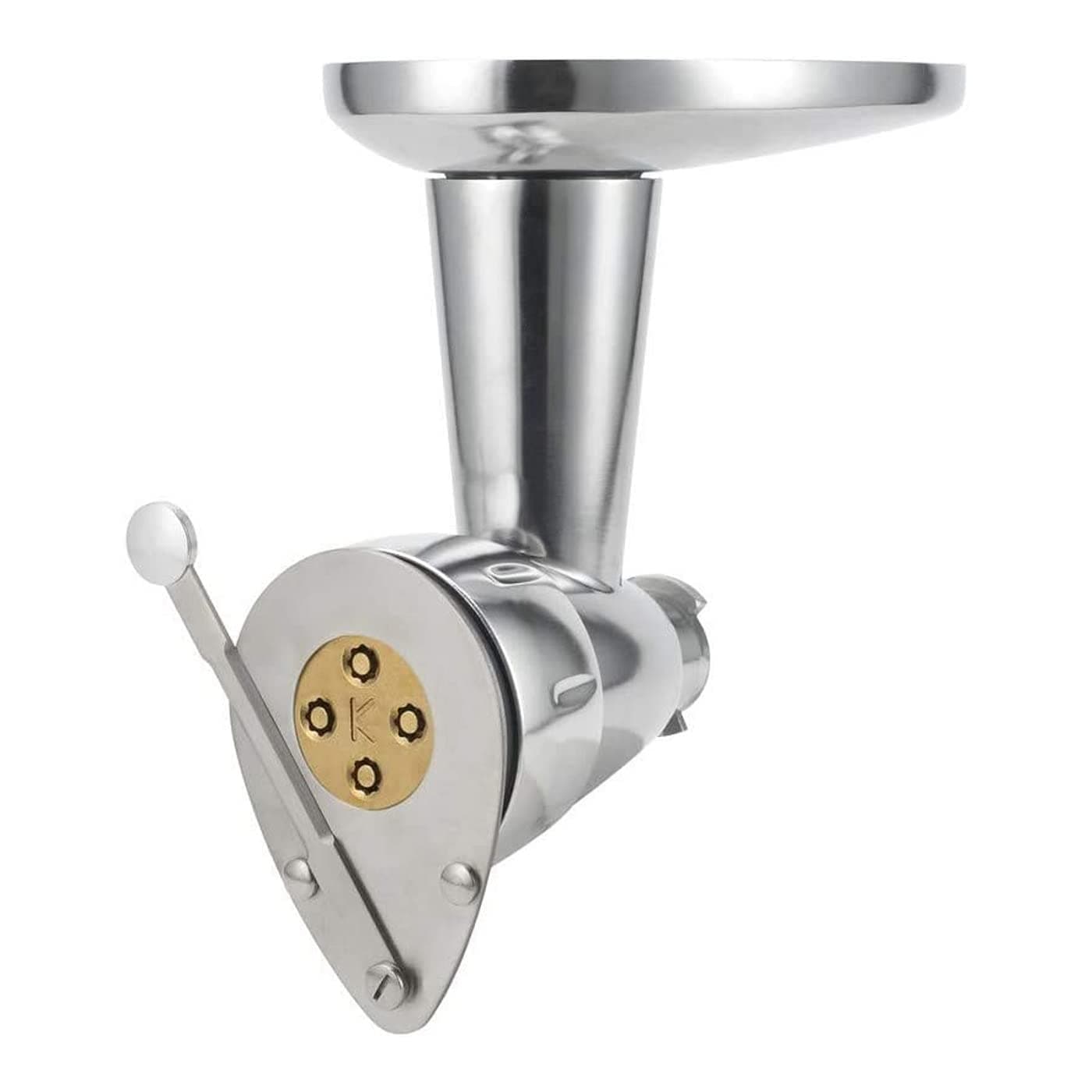 Kenwood Fresca Noodle Press Accessory Food Processors Stainless Steel Case with Bronze Pasta Insert for Maccheroni Rigati