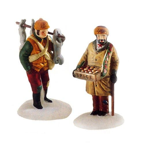 DEPT 56 DICKENS VILLAGE STREET PEDDLERS RETIRED SET 2 #58041