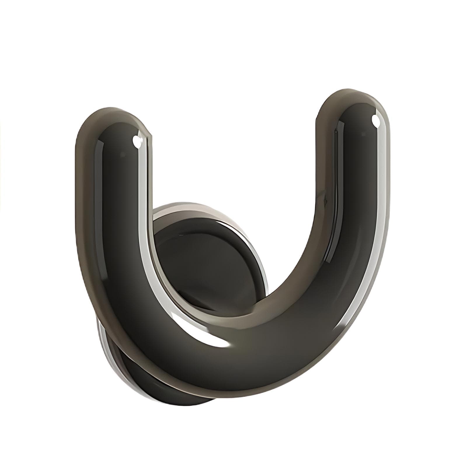 ASTRULUME U-Shaped Wall Mounted Shoe Rack, Suction Cup No-Drill Installation Coat Hooks, Space Saving Slipper Holder for Bathroom(Gunmetal Grey)