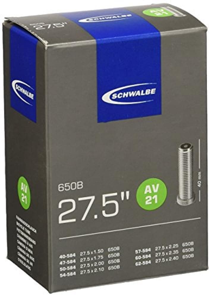Schwalbe Unisex's AV12B Tubes, Black, 20/28-584/590