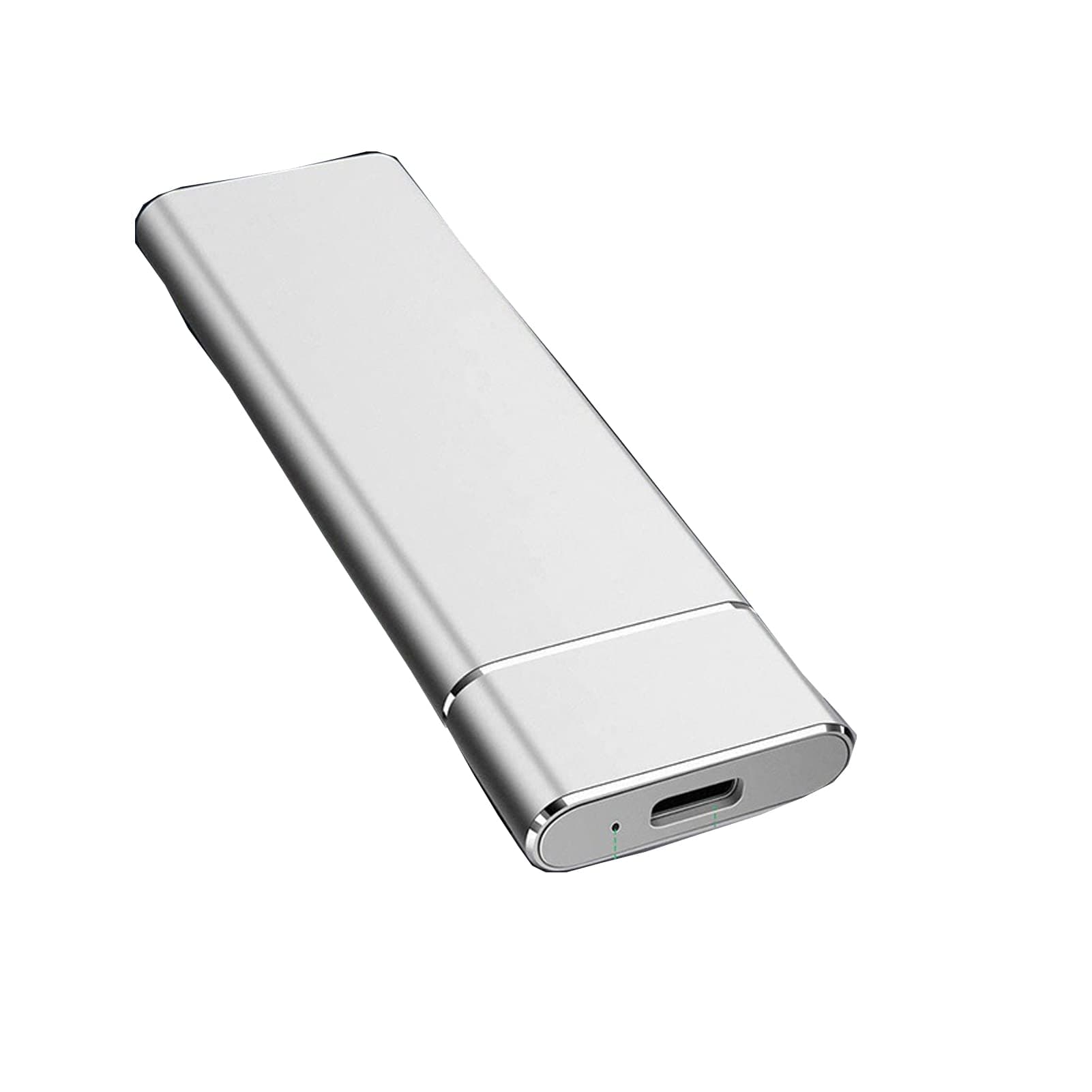 Mini 4TB 2TB SSD High Speed Hard Disk External M.2 Solid State Disk Mass Storage USB 3.1 Type-C Interface,500GB,Silver