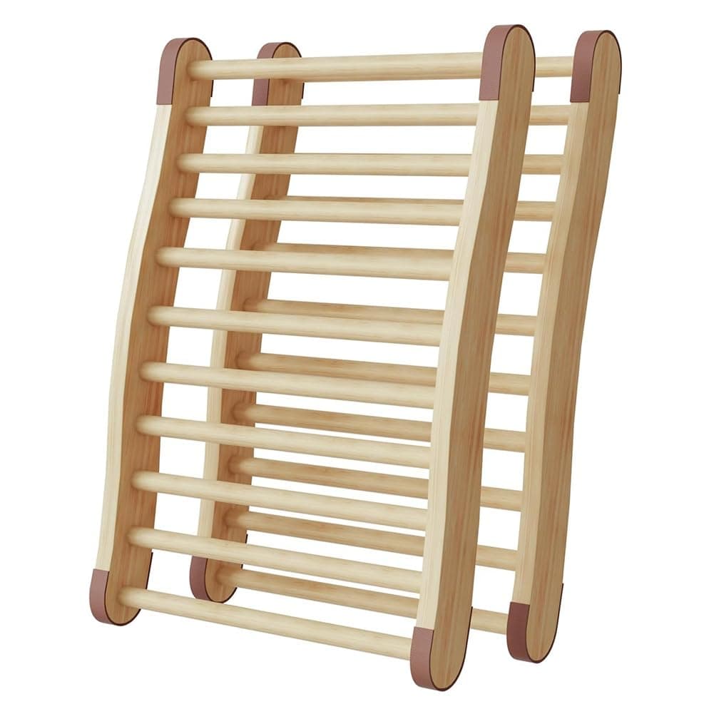 Lhnjimrsy 2 Pack Sauna Backrest Sauna Accessories, Sauna Backrest, Wooden Sauna Backrests Slip- and Ergonomic S-Shape