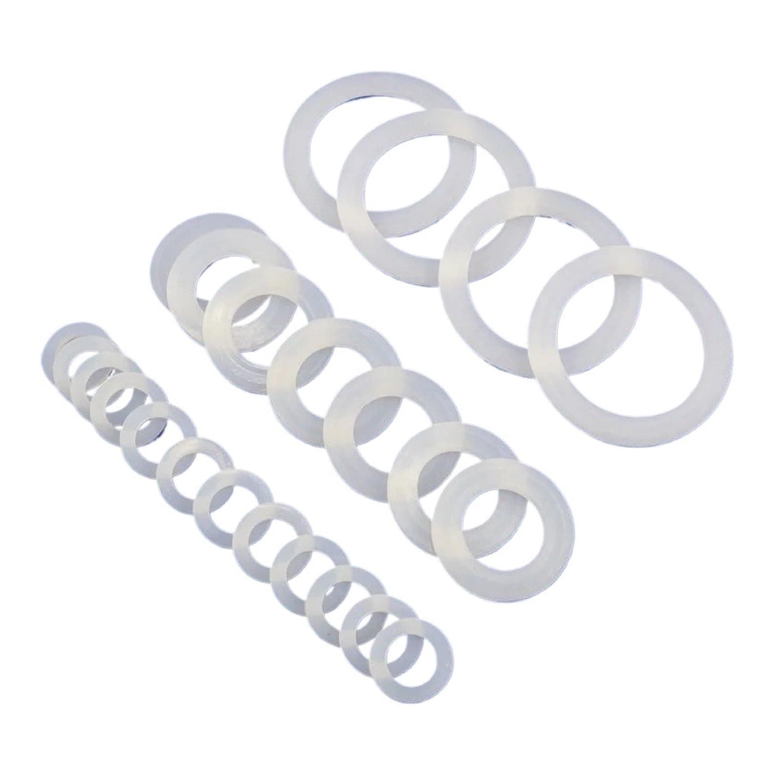 50,100pcs 1/4"-2" Sealing Gasket Ring Aquarium Water Leak proof Shim Water Pump Connector Seal Washer(20x30x2mm,100pcs)