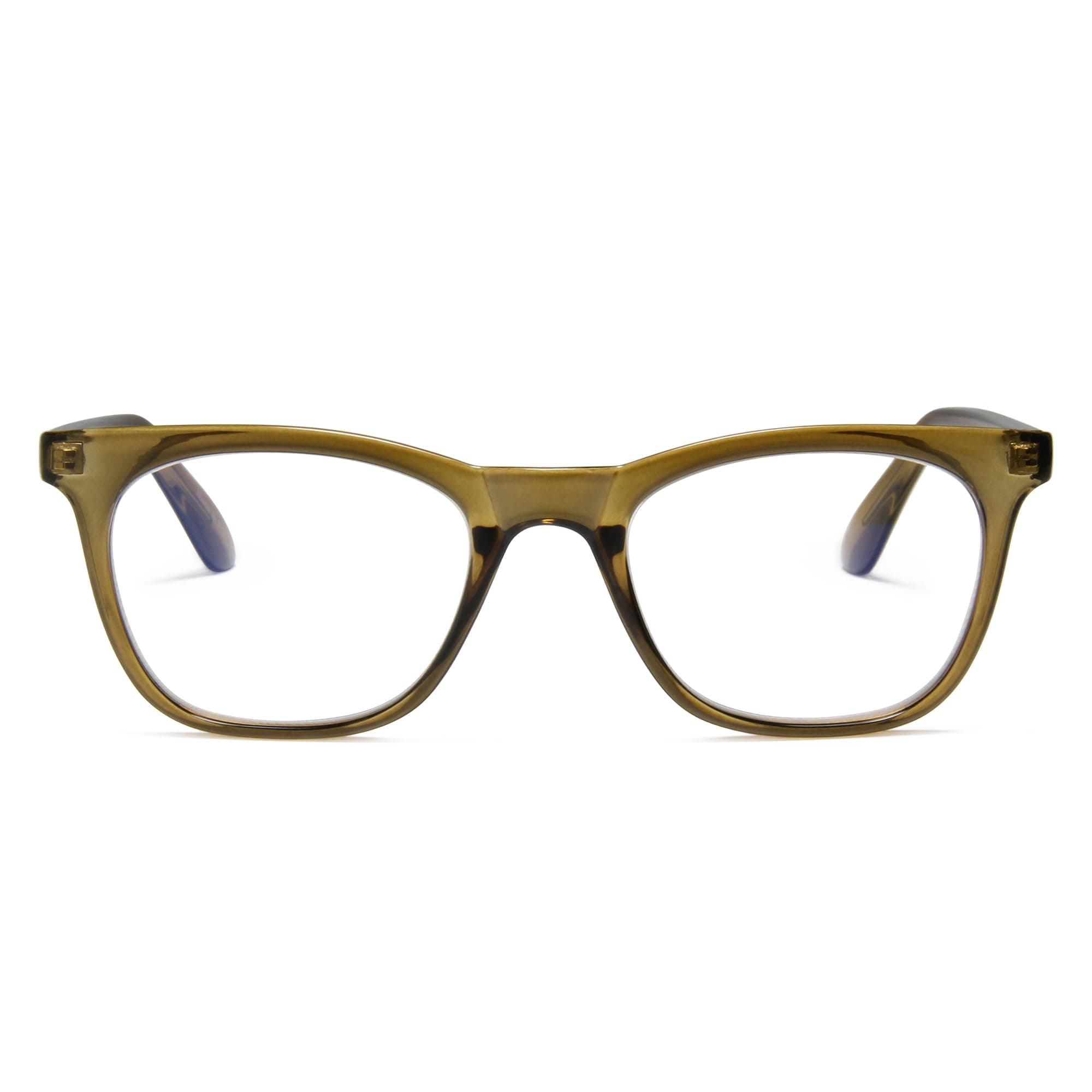 2SeeLife Blue Light Reading Glasses for Men & Women – Small-Medium Fit, Sturdy Frame, Spring Hinges, Premium Readers, Green, +2.75