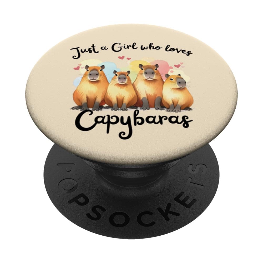 Cute Just a Girl Who Loves Capybaras Capybara lover PopSockets Standard PopGrip