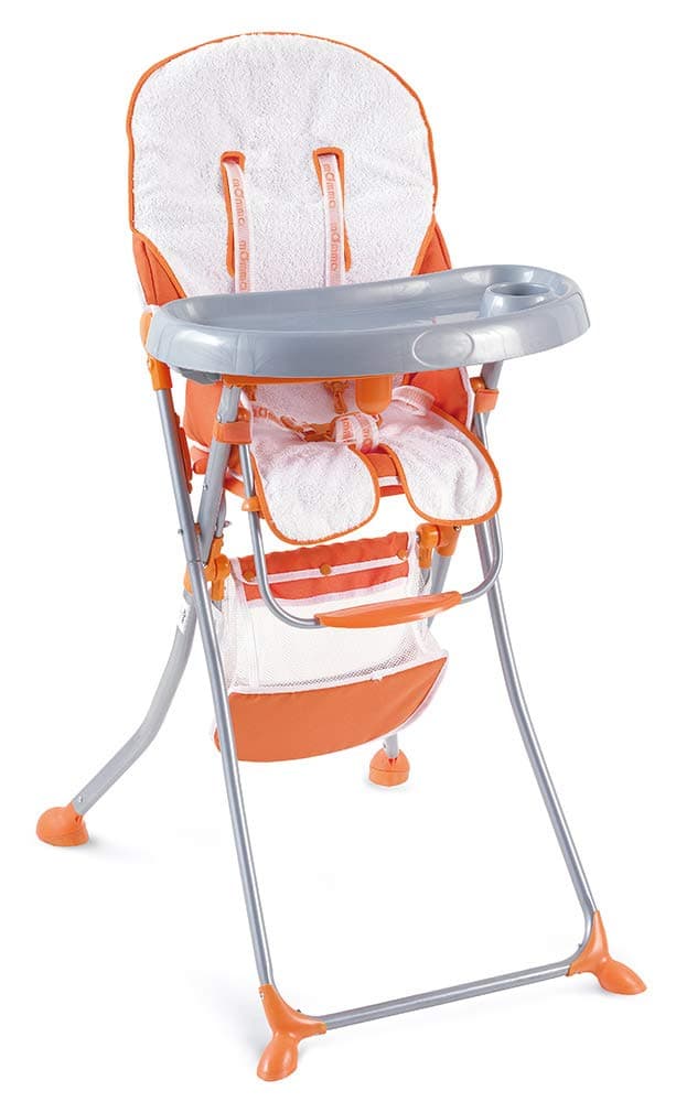 Italbaby Sponge Cover for High Chair, White/Orange, One Size, Multi-Color