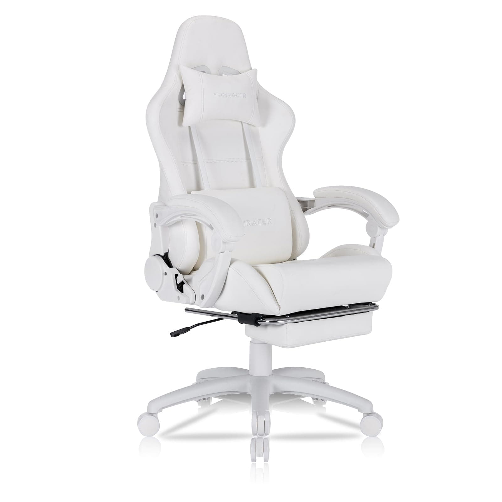 Homracer Ergonomic Office Chair Gaming Chair Computer Chair Desk Chair Massage Chair-Office Chair for Home 360°- Swivel Seat Linkage Armrest,High Back,Present(Classic White)