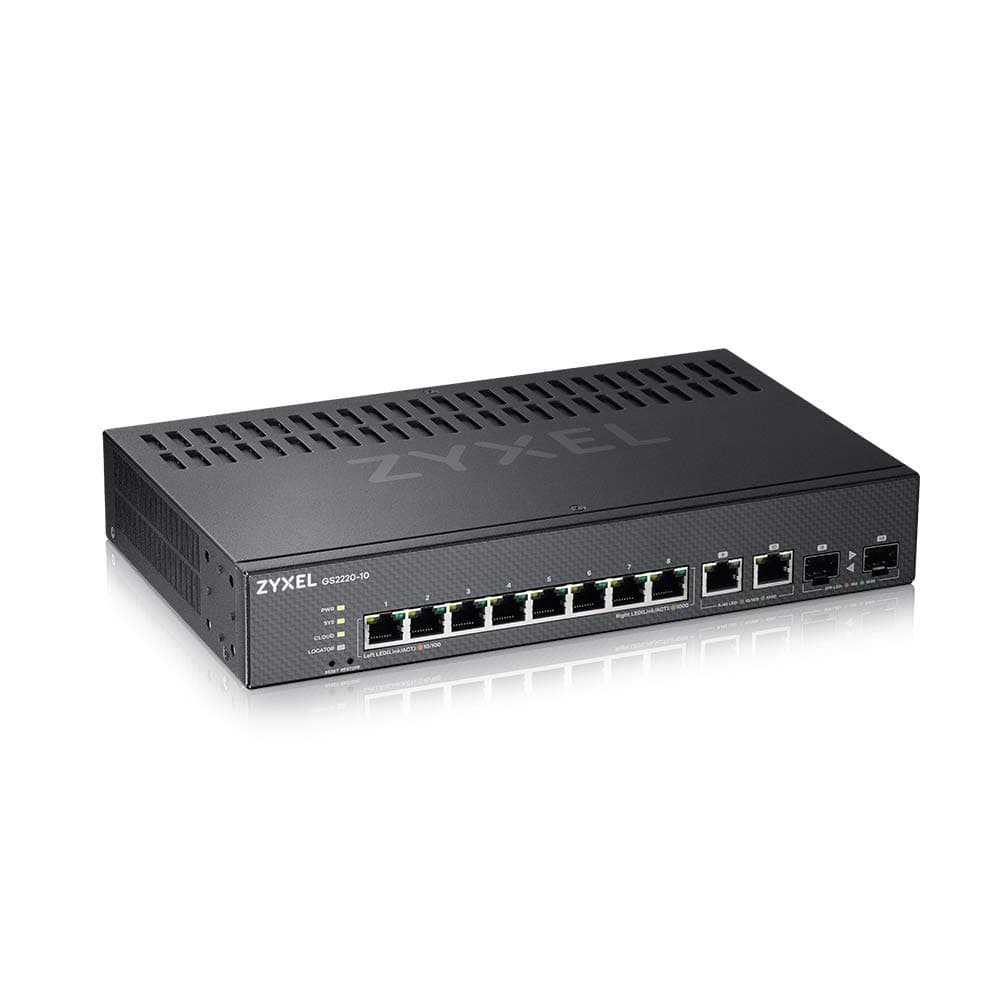 Zyxel 8 Port Network Ethernet Switch | L2+ Managed GbE | GS2220-10