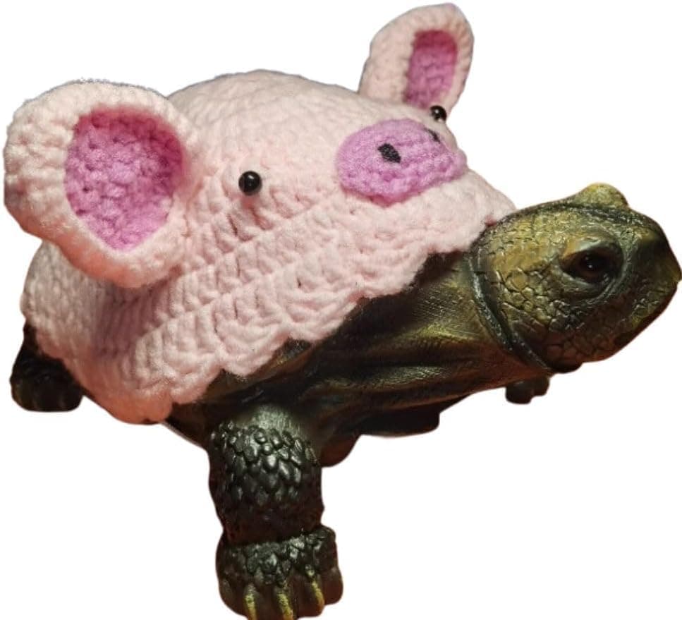 FORZENA Sweater for Turtle Cosplay Clothes Handmade Winter Warm Knitted Tortoise Apparel Accessory for Halloween Christmas Party Cosplay Costume Photo Shoot (2inch,Pig)