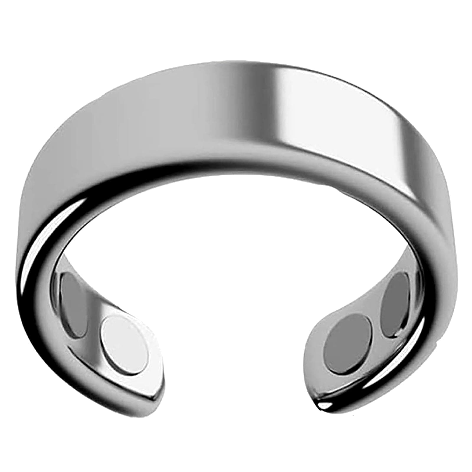 IENRGJ Magnetic Rings for Women & Men, Stainless Steel Adjustable Ring