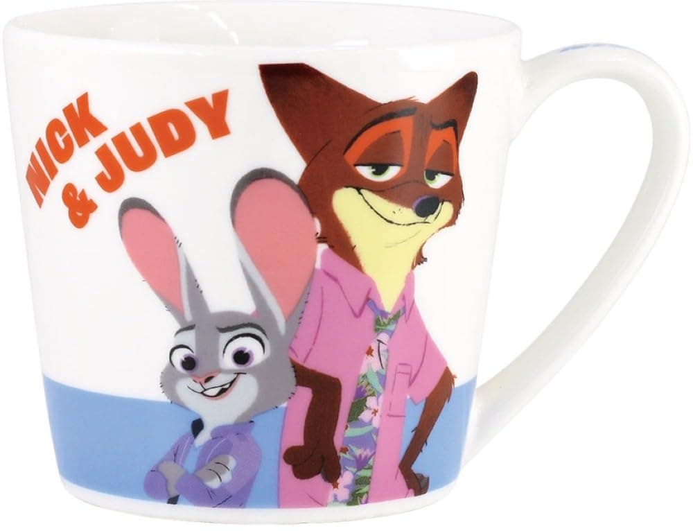 Tee's Factory DN-5524763NJ Disney Major Mug Zootopia 2 Nick & Judy H3.1 x φ3.3 inches (80 x 85 mm)
