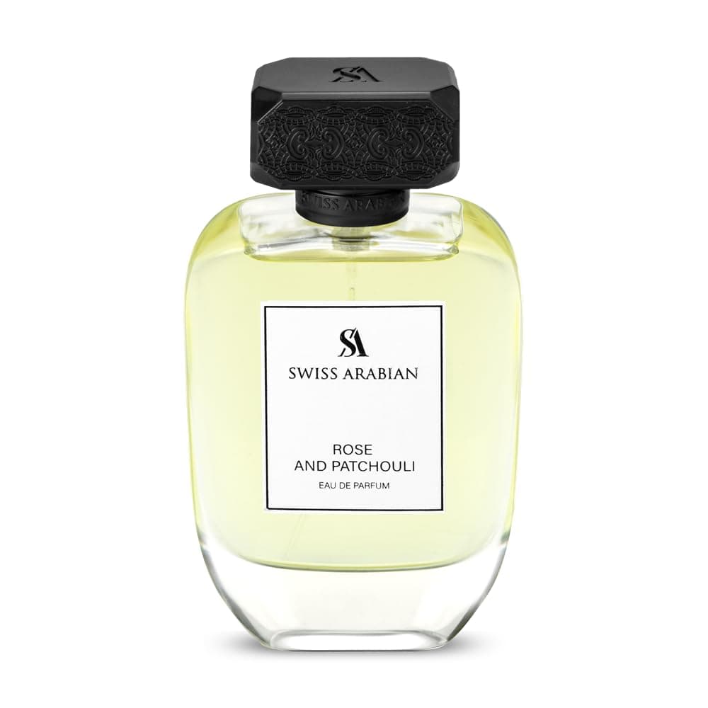 Swiss Arabian Rose and Patchouli for Women - Women's Perfume - White floral, Musk, Citrus Fragrance with Bergamot, Rose, and Sandalwood - 100 ml