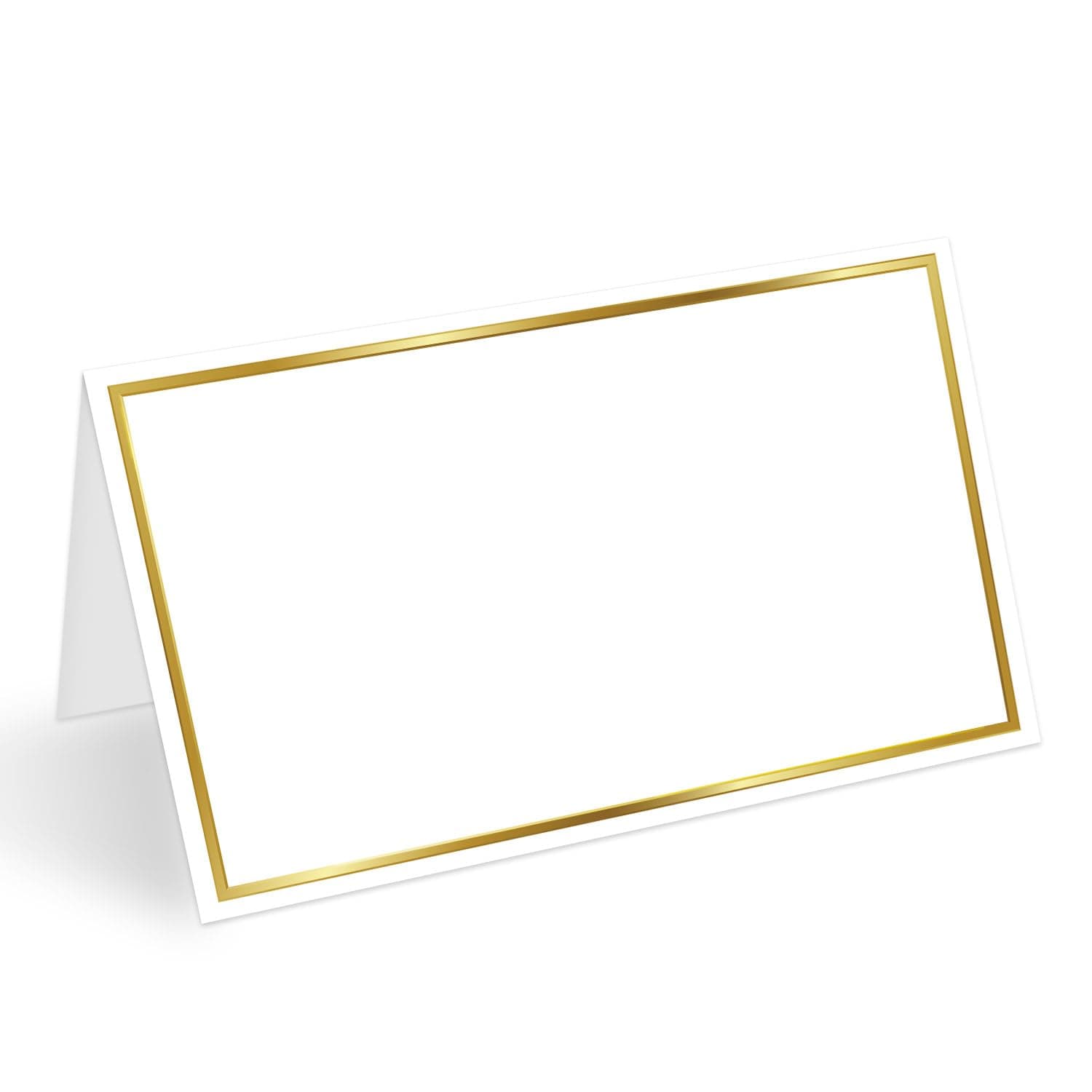 Gold Foil Border Place Cards for Table Setting, Blank Name Card for Banquet, Set of 25 Seating Cards for Wedding Reception Baby Shower Birthday Party and Events-02