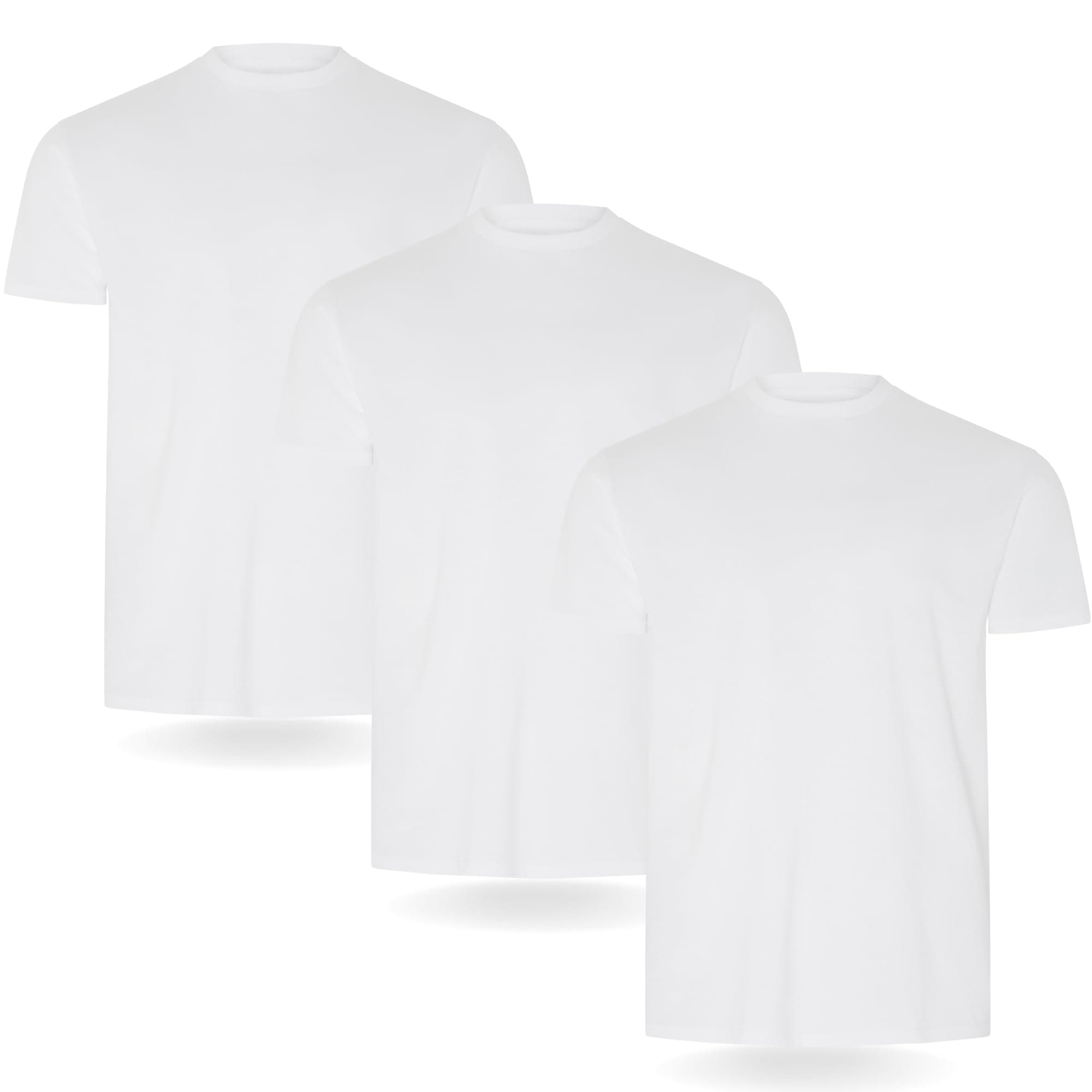FM London 3/5-Pack Mens T Shirt - Premium Weight T-Shirts for Men with Lightly Fitted Design - Super Soft - Made with 100% Cotton - Stretch Fit for Any Occasion - Durable Comfort Fit