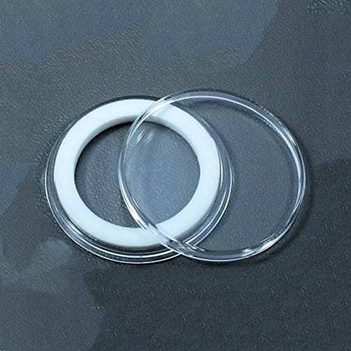 (10) Air-tite 24mm White Ring Coin Holder Capsules for US American Seated Barber Standing Liberty Washington Quarters