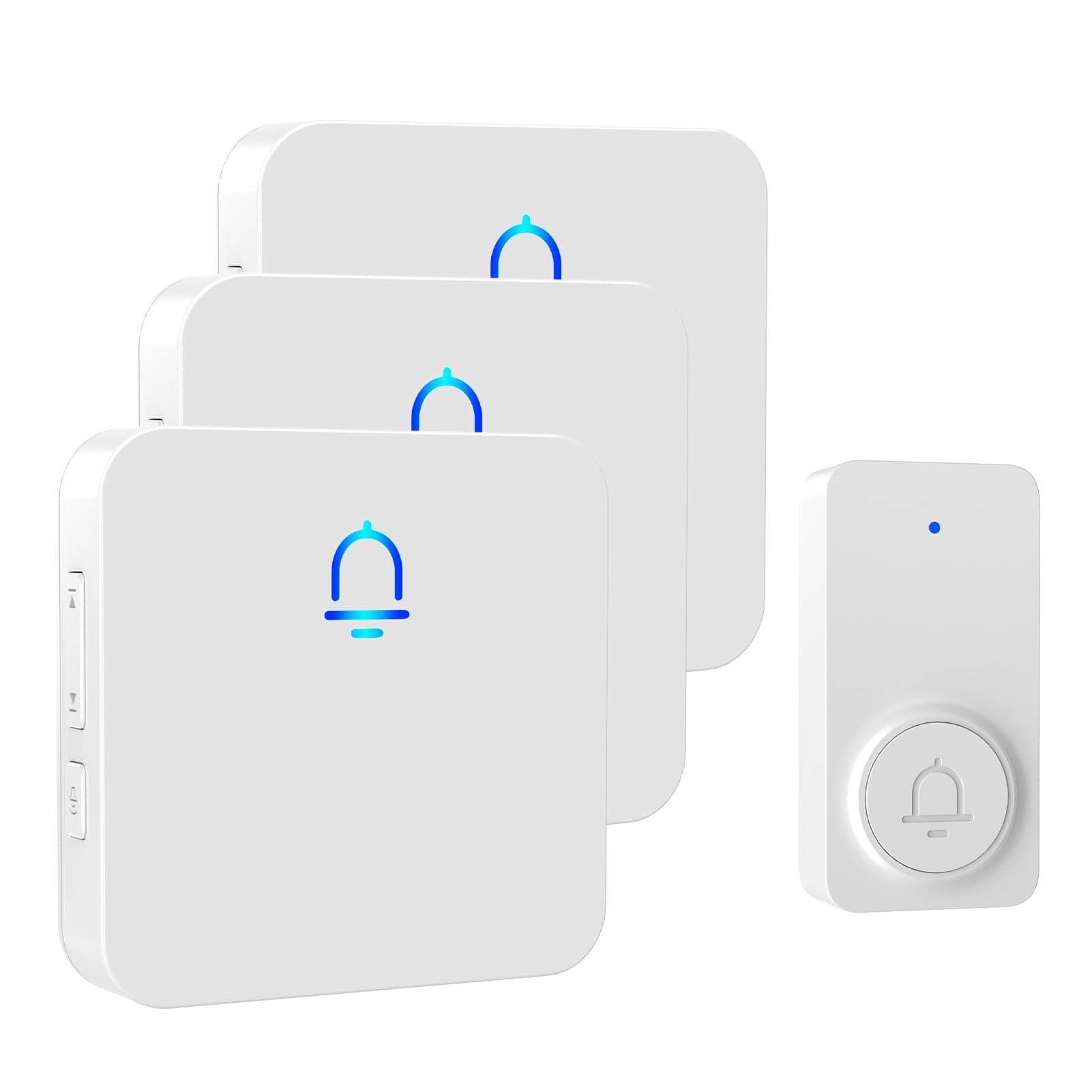 SECRUI Wireless Doorbell with 3 Receivers, Easy Installation, 1000ft, White