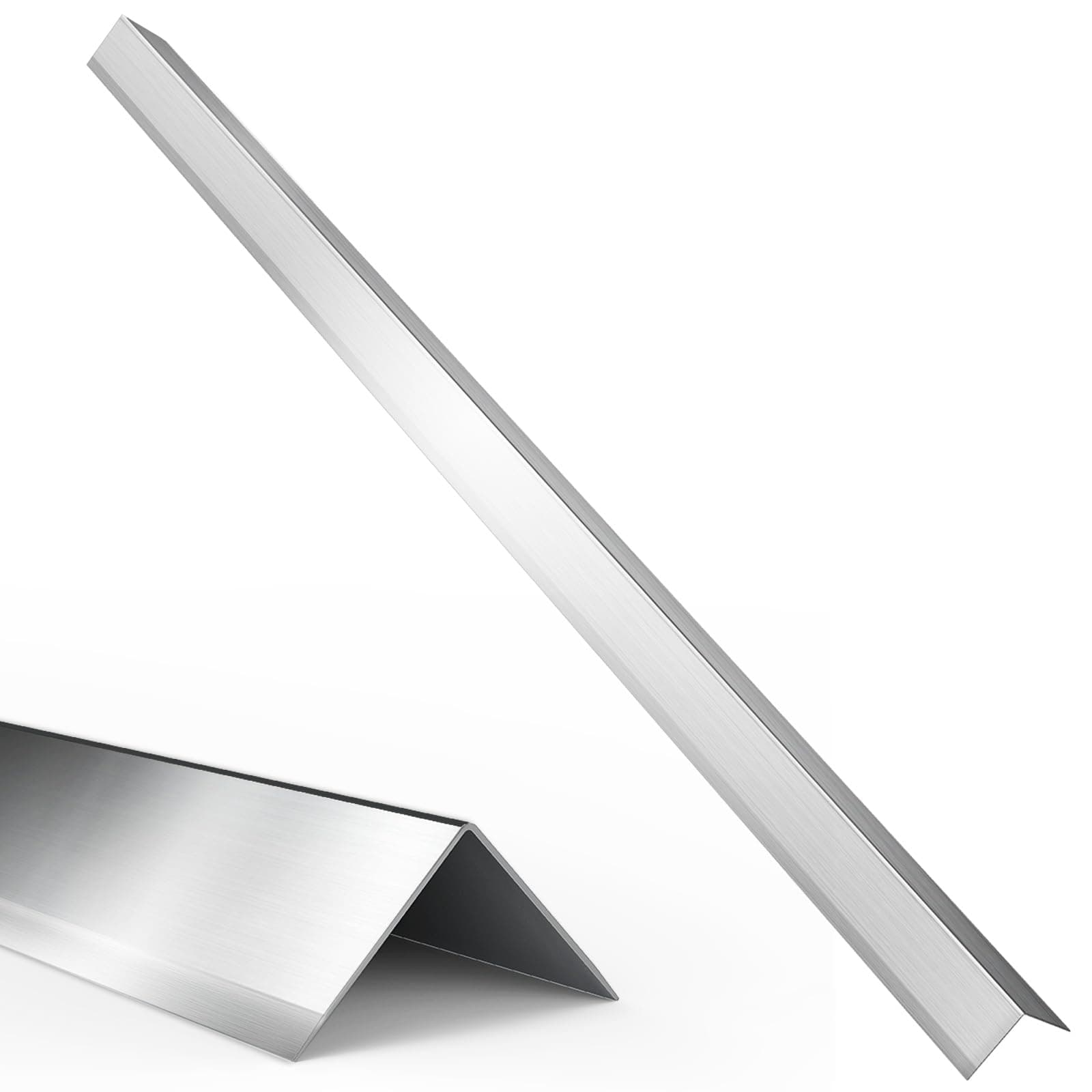 Fixirons Stainless Steel Wall Corner Guard 2 x 2 x 48 inch Metal Wall Corner Protector with 90-Degree Angle for Wall Protection and Decoration (10 Pack)