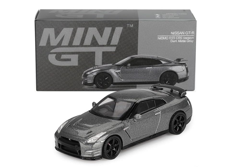 Truescale Miniatures Mini GT MGT01089-R - Nissan GTR (R35) CRS Version Dark Metal Grey 2013 - 1/64 Scale - Model Car