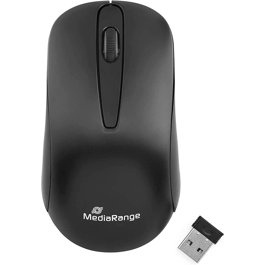 MediaRange MROS209 Optical Mouse Wireless, 3 Buttons, Black
