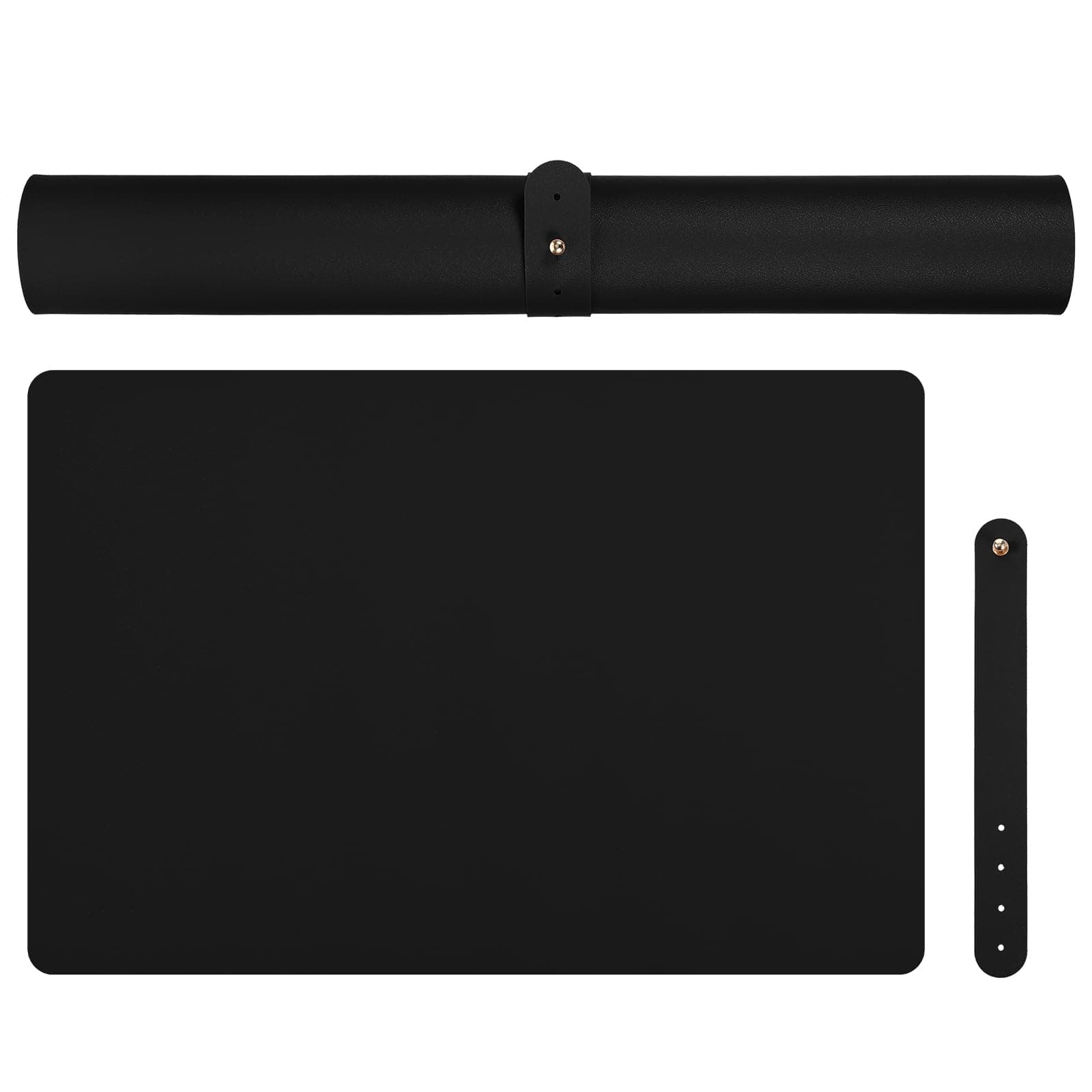 Lnngub Black Nail Art Table Mat, Foldable Nail Mat for Nail Art, Soft Nail Arm Rest for Acrylic Nails, Nail Training Mat for Nail Cushion, Nail Table Mat, Desk Pad for
