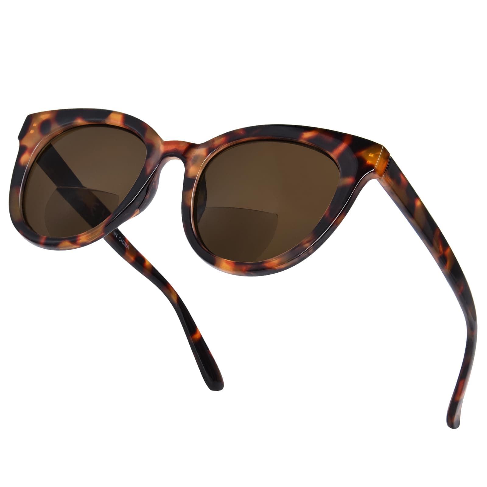 OPTOFENDY Bifocal Sunglasses For Women Fashion Sun Readers UV400 Protection Outdoor Reading Sunglasses with Metal Hinge Tortoise 2.0x