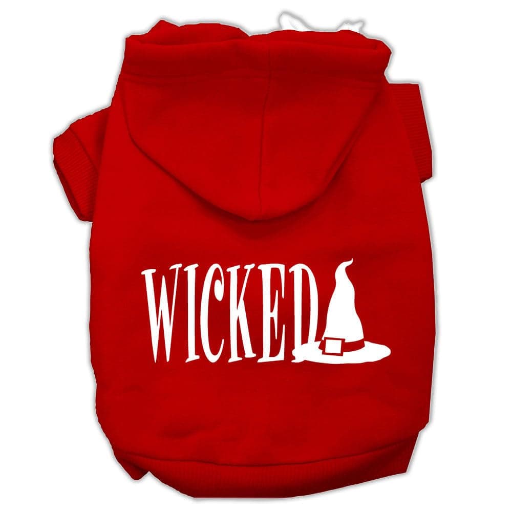 Mirage Pet Products 62-98 SMRD Wicked Screen Print Red Pet Hoodie, Small