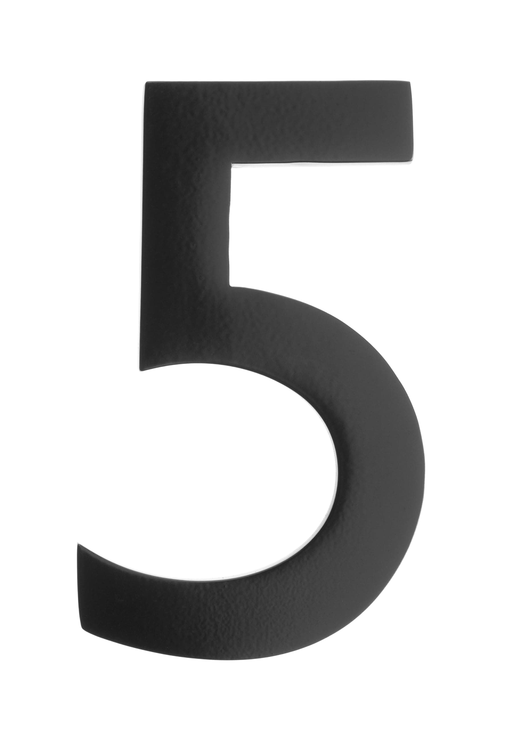 Architectural Mailboxes 4-Inch Brass Floating House Number 5, Black