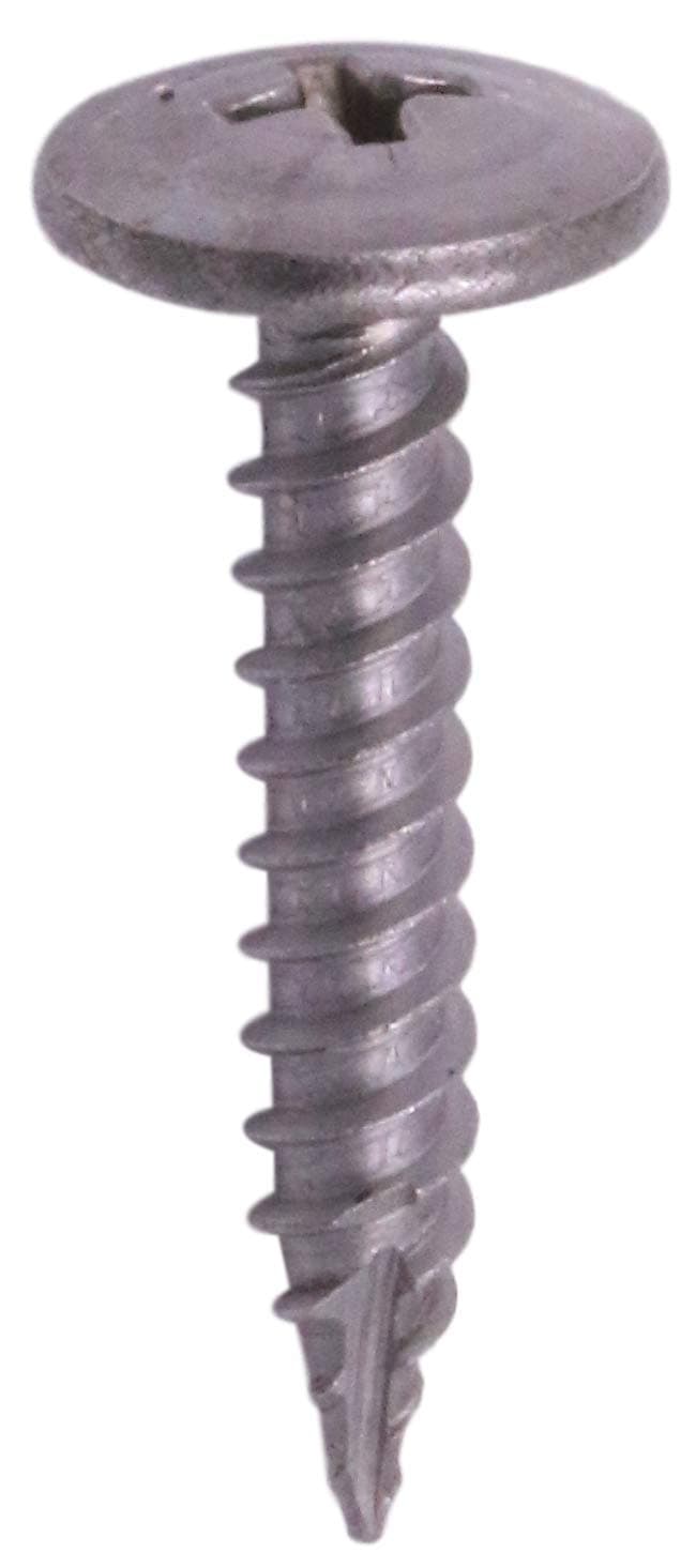(100 Pcs) #8 x 1-5/8" 305 Stainless Steel Mod Truss Head Self Tapping Deck Srew, Sharp Point - U-Turn