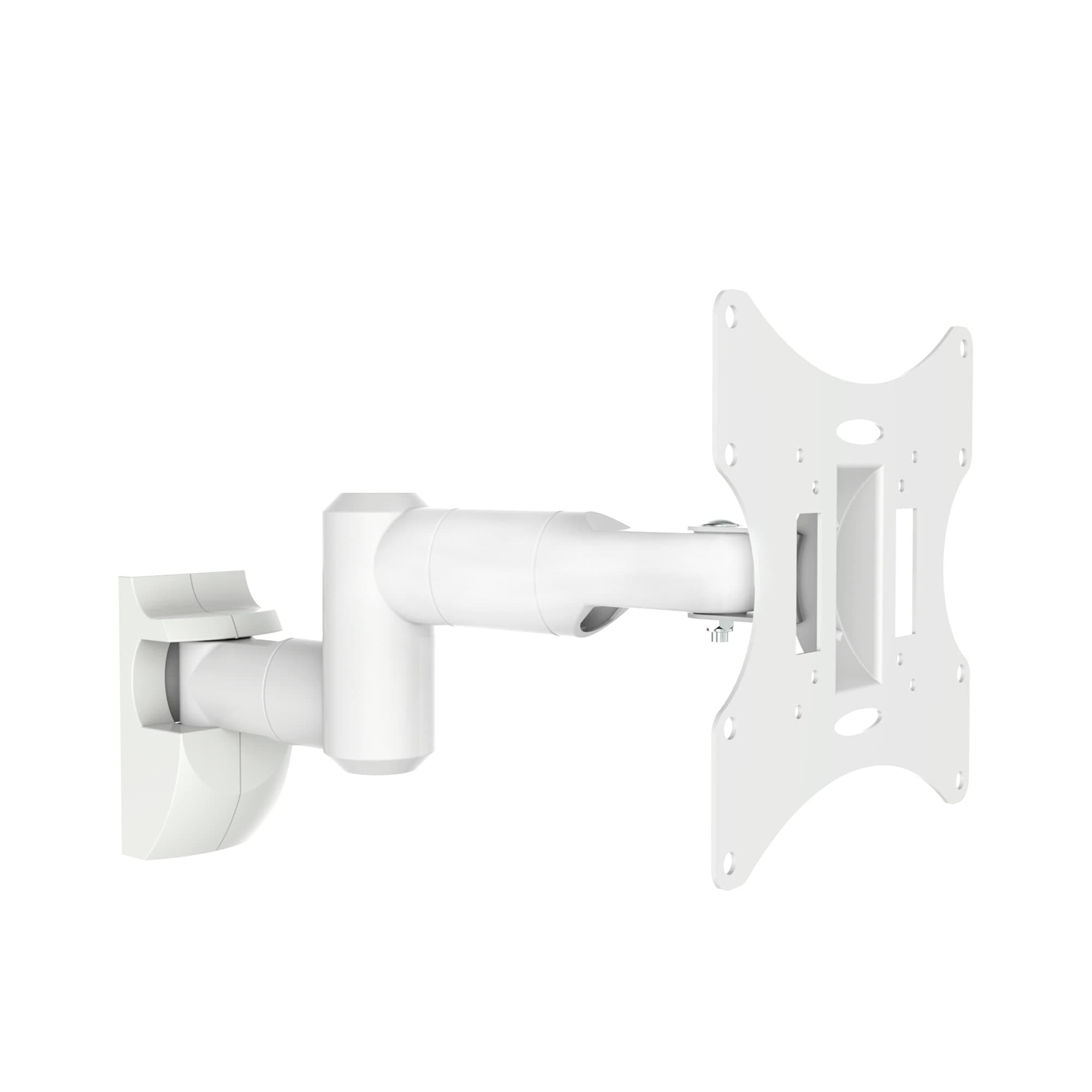 conecto Wall Mount for Monitors and TVs up to 42 Inches, Pivotable (+/-90°), Tilts (+/-20°), VESA 50x50, 75x75, 100x100, 200x100, 200x200, Max. Load 30.0 kg White