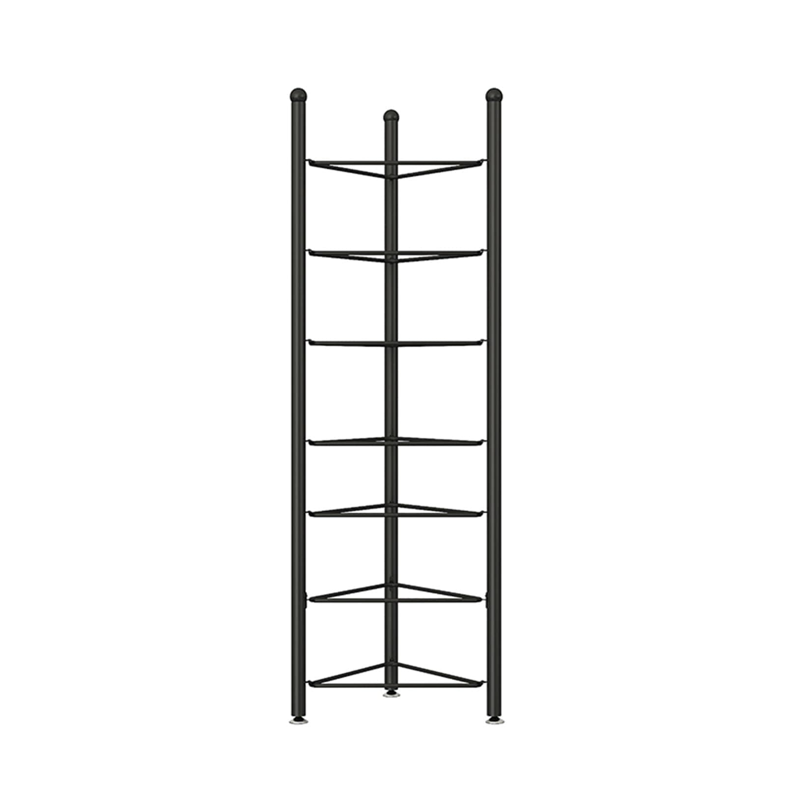 LSMKKA Exercise Ball Storage Rack, Stability Yoga Balls Organizer for Slam Bowling Medicine Balls, 0.7 1.3 1.6 1.9 M Tall Gym Equipment Stand/Holder(Black,7 Layer H 190cm/74.8in)