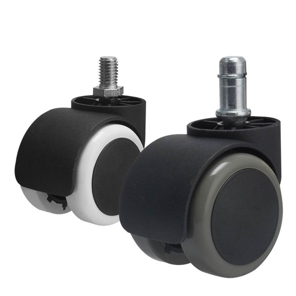 LKP 2 Inch Chair Caster Wheels Desk Chair Replacement Stem Casters Universal Office Chair Wheels for Hardwood Floor/Carpet (Set of 5)
