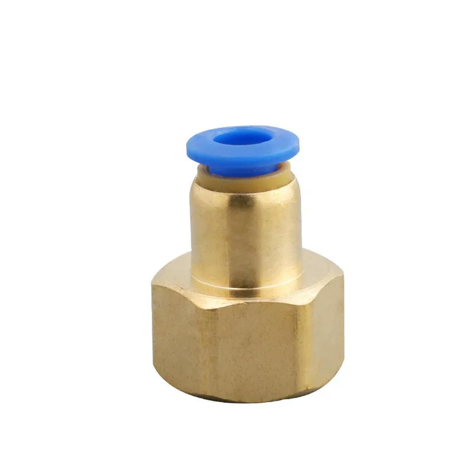 M10 M14 M16 M18 M20 Metric Female Thread Straight Pneumatic Pipe Fitting Push in Quick Connector Fit 6 8 10 12mm Tube OD