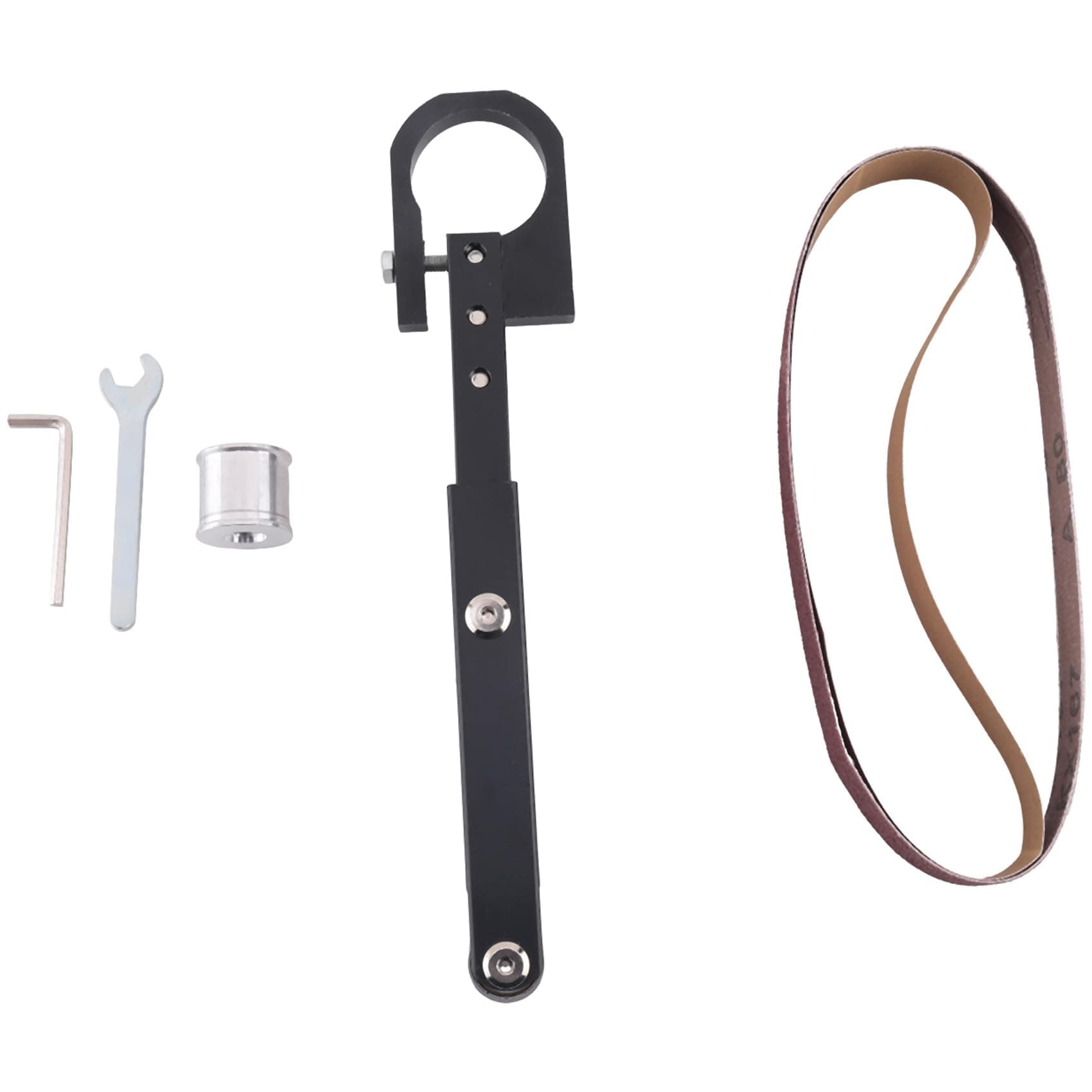 Geetoonly Air Belt Sander Attachment Sander Sanding Belt Adapter Pipe Belt Sander Modified Sand Belt Machine Electric Belt Grinder