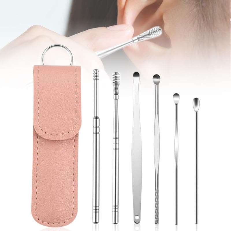 Upgraded Ear Wax Removal, 2024 New Professional Earwax Cleaner Remover Tool Set, Ear Cleaning Kit with PU Leather Case