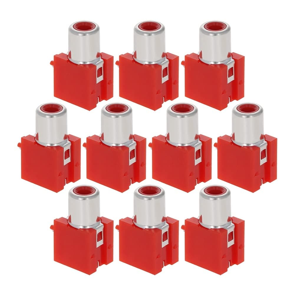 Heyiarbeit 1 RCA Jack 2 Pin AV Concentric Outlet AV-8.4-1 Video Socket Panel Mount Connector for Audio Video Jack Connector Socket 10pcs