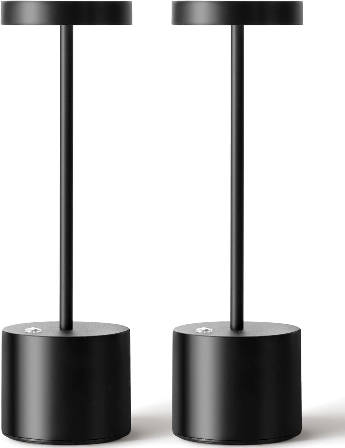 Ophouliy Cordless Table Lamps Rechargeable 2 Pack, 5000mAh Battery Operated LED Touch Lamps, IP54 Waterproof Portable Wireless Table Lights for Outdoor Patio Bar Restaurants Bedroom Bedside (Black)