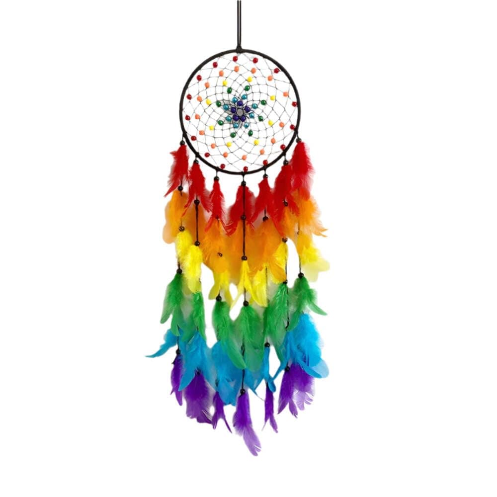 Hemasa Colorful Feather Handmade Dream Catcher Wind Chimes Creative Living Room Bedroom color