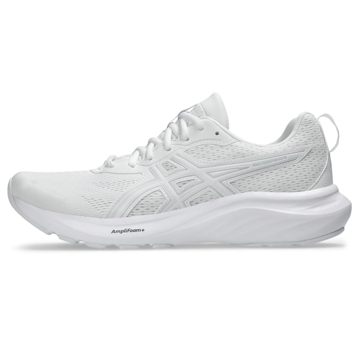 Asics Scarpe da corsa Gel-Contend 9 Uomo, Bianco/Grigio Ghiacciaio, 47 EU