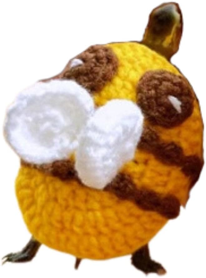 FORZENA Sweater for Turtle Cosplay Clothes Handmade Winter Warm Knitted Tortoise Apparel Accessory for Halloween Christmas Party Cosplay Costume Photo Shoot (2inch,Bee)