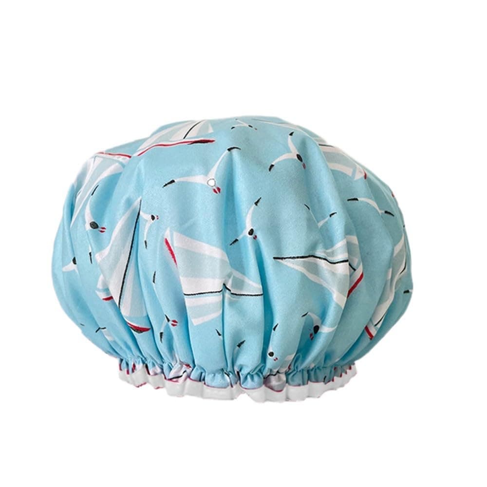 Shower Cap Reusable Waterproof Elastic Cute Shower Cap for Toddler Boy Girl, Women, Men