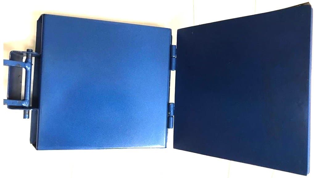 Made in Mexico Blue Manual Flower/Corn All Metal Tortilla Maker Press 10x10 inch Square