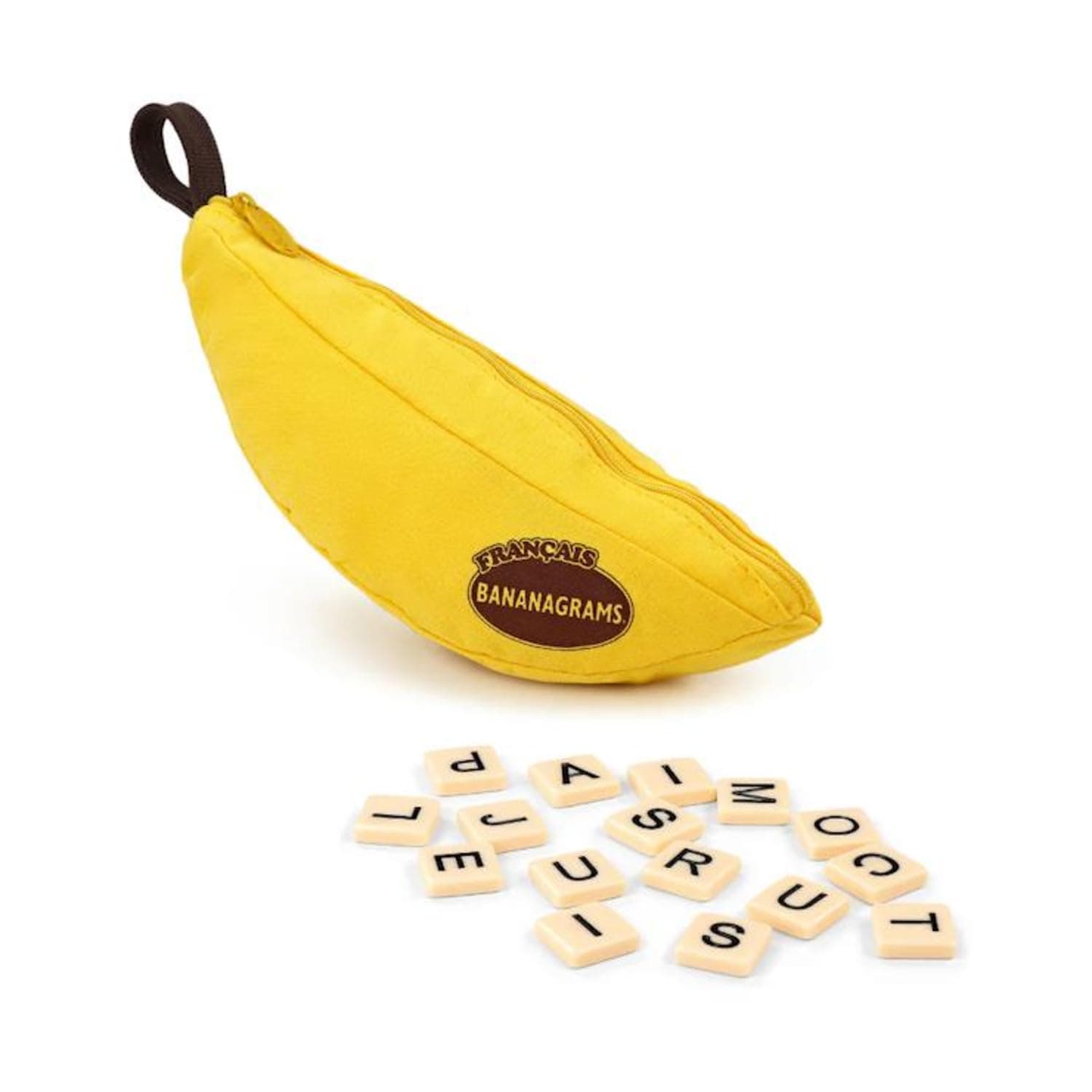 Bananagrams Classic Word Game – Fast-Paced Spelling & Anagram Game, Family Game & Travel Game, 144 Letter Tiles in Portable Banana Pouch, 1–8 Players, Educational Wordplay Fun for Ages 7+