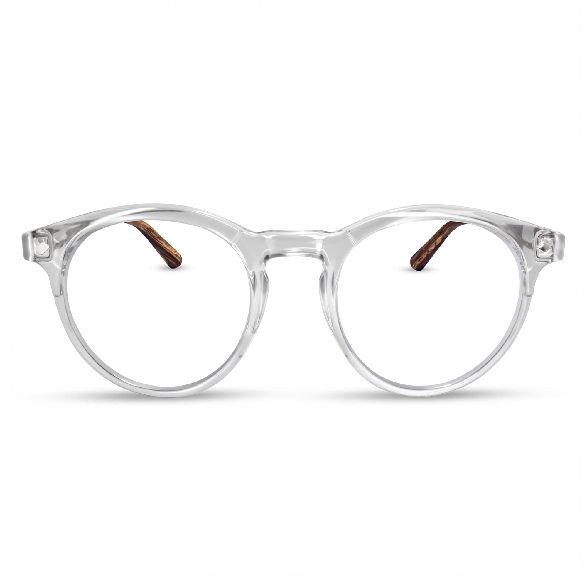 2SeeLife Large Round TR-90 Reading Glasses for Men & Women – Medium-Large Fit, Durable, Spring Hinges, Blue Light Readers, Clear, +3.00