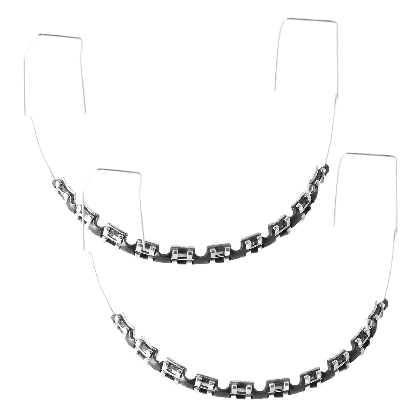 1 Pair of Temporary Tooth Decoration, Teeth Retainer Practical Brackets para Dientes Sturdy Retenedores de Dientes Ortodoncia Props for Dental Students to Practice (Black)