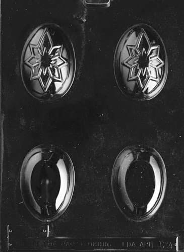 Cybrtrayd E124 Egg with Star Easter Chocolate/Candy Mold